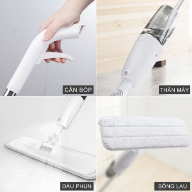 Cây Lau Nhà Thông Minh Phun Sương 2 trong 1 Đầu Xoay 360 độ MKS042 Giá ưu đãi 160.150 VND 6