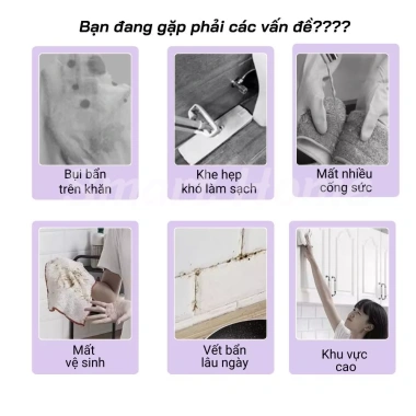 Cây Lau Nhà Thông Minh Tự Động Hút Khăn Xoay 360 do, Tự Nhả Khăn, Kèm Nhíp Gắp Tiện Lợi - Giá 89.000 VND 5 Cây Lau Nhà Thông Minh Tự Động Hút Khăn Xoay 360 do, Tự Nhả Khăn, Kèm Nhíp Gắp Tiện Lợi - Giá 89.000 VND 5