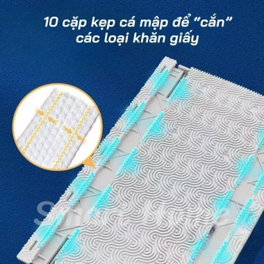 Cây Lau Nhà Thông Minh Tự Động Hút Khăn Xoay 360 do, Tự Nhả Khăn, Kèm Nhíp Gắp Tiện Lợi - Giá 89.000 VND