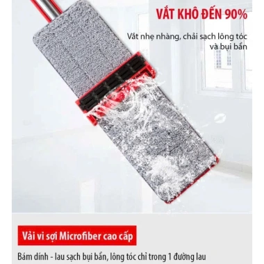 Cây lau nhà thông minh tự vắt – Thép chống gỉ, khớp xoay 360 độ, kèm 2 bông lau – Giá ưu đãi 129.000₫ 6 Cây lau nhà thông minh tự vắt – Thép chống gỉ, khớp xoay 360 độ, kèm 2 bông lau – Giá ưu đãi 129.000₫ 6