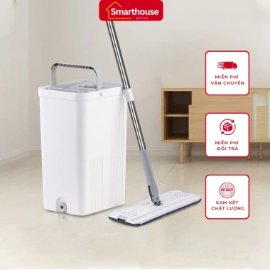 Cây Lau Nhà Thông Minh Tự Vắt, Thùng D5 Cao Cấp, Xoay 360 Độ + Bông Lau - Giá ưu đãi 378.525₫