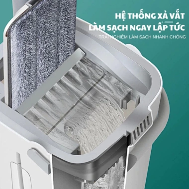 Cây Lau Nhà Tự Vắt 2 Ngăn - Chổi Lau 360 độ Tách Nước Bẩn, Bảo Vệ Da Tay 4 Cây Lau Nhà Tự Vắt 2 Ngăn - Chổi Lau 360 độ Tách Nước Bẩn, Bảo Vệ Da Tay 4