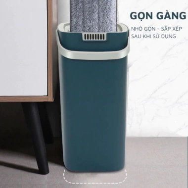 Cây Lau Nhà Tự Vắt 2 Ngăn - Chổi Lau 360 độ Tách Nước Bẩn, Bảo Vệ Da Tay