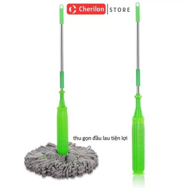 Cây Lau Nhà Tự Vắt 360 độ Thông Minh - Chổi Cán Inox 1m3 + Bông Microfiber, Giá ưu đãi 78.162 VND