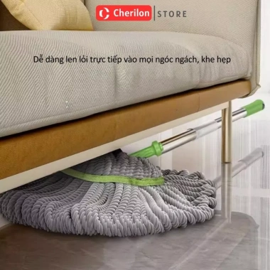 Cây Lau Nhà Tự Vắt 360 độ Thông Minh - Chổi Cán Inox 1m3 + Bông Microfiber, Giá ưu đãi 78.162 VND 5 Cây Lau Nhà Tự Vắt 360 độ Thông Minh - Chổi Cán Inox 1m3 + Bông Microfiber, Giá ưu đãi 78.162 VND 5