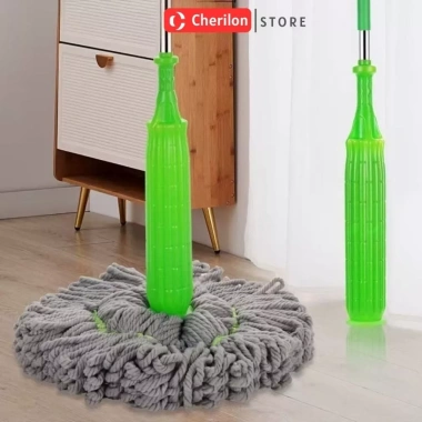 Cây Lau Nhà Tự Vắt 360 độ Thông Minh - Chổi Cán Inox 1m3 + Bông Microfiber, Giá ưu đãi 78.162 VND