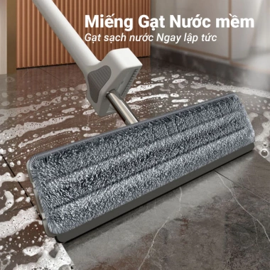 Cây Lau Nhà Tự Vắt 45x12cm Xoay 360 Đa Năng Có Bàn Lau & Xô - Giá Ưu Đãi 150k