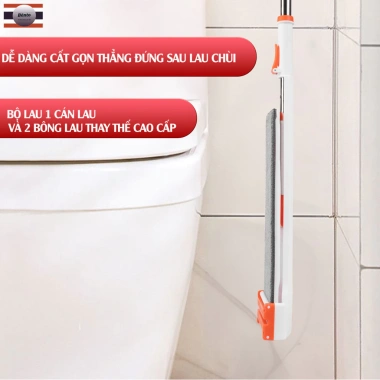 Cây lau nhà tự vắt BENTO MOP 50x15cm, xoay 360°, 3 bông thấm - Giá ưu đãi 186.900đ