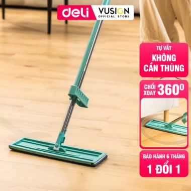 Cây Lau Nhà Tự Vắt Deli 360° - Chổi 35cm, Lau Sạch Nhiều Bề Mặt, Giá 347k Cây Lau Nhà Tự Vắt Deli 360° - Chổi 35cm, Lau Sạch Nhiều Bề Mặt, Giá 347k