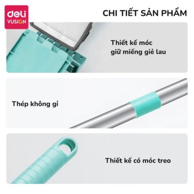 Cây Lau Nhà Tự Vắt Deli 360° - Chổi 35cm, Lau Sạch Nhiều Bề Mặt, Giá 347k 2 Cây Lau Nhà Tự Vắt Deli 360° - Chổi 35cm, Lau Sạch Nhiều Bề Mặt, Giá 347k 2
