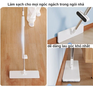 Cây lau nhà tự vắt ECOCO kháng khuẩn 360 độ - Lau sạch khô nhanh, gấp gọn GDMP