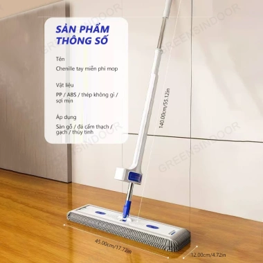 Cây Lau Nhà Tự Vắt GREENSINDOOR 45cm - Xoay 360, Bông San Hô, Giá Ưu Đãi 43.900₫ 9