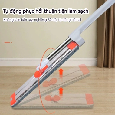 Cây lau nhà tự vắt GREENSINDOOR - chổi xoay 360°, bàn lau hợp kim nhôm cao cấp