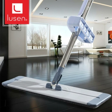 Cây lau nhà tự vắt Lusen KN40 - Bàn lau nhôm, chổi xoay 360°, giảm giá 149k