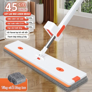 Cây lau nhà tự vắt Lusen KN45A Bàn 45cm lau 360°, sạch khô nhanh, chỉ 229.000đ 10