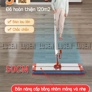 Cây lau nhà tự vắt Lusen KN50 - chổi công nghiệp tách nước bẩn, giá 199.000 VND 2 Cây lau nhà tự vắt Lusen KN50 - chổi công nghiệp tách nước bẩn, giá 199.000 VND 2