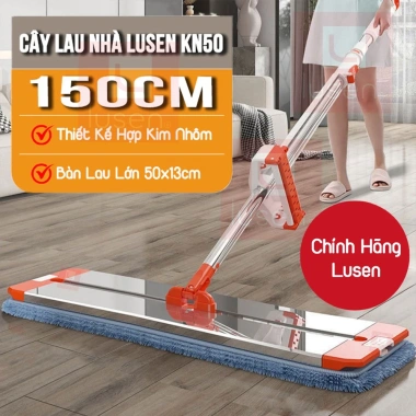 Cây lau nhà tự vắt Lusen KN50 - chổi công nghiệp tách nước bẩn, giá 199.000 VND