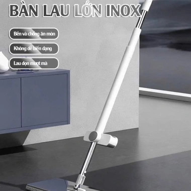 Cây lau nhà tự vắt Lusen LC45I - Bàn lau inox xoay 360 độ 2 miếng, giá 239.000