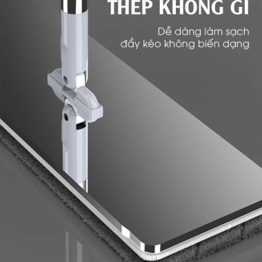 Cây lau nhà tự vắt Lusen LC45I - Bàn lau inox xoay 360 độ 2 miếng, giá 239.000