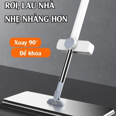 Cây lau nhà tự vắt Lusen LC45I - Bàn lau inox xoay 360 độ 2 miếng, giá 239.000