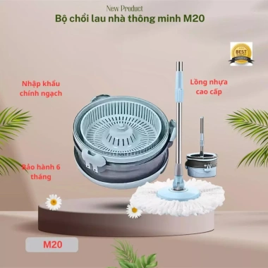 Cây lau nhà tự vắt MINMOP M20 xoay 360 độ 2 trong 1 – Lau sạch ngóc ngách, giá 205.000₫