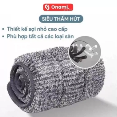 Cây Lau Nhà Tự Vắt MOP Scratch Thông Minh - Thùng 2 Ngăn Giặt Vắt Riêng, Xoay 360 độ 7