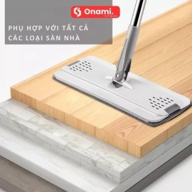 Cây Lau Nhà Tự Vắt MOP Scratch Thông Minh - Thùng 2 Ngăn Giặt Vắt Riêng, Xoay 360 độ 9
