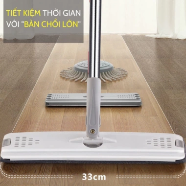 Cây lau nhà tự vắt PTLUXURY 360 độ cao cấp - tặng 2 bông lau, giảm giá 130k