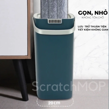 Cây lau nhà tự vắt PTLUXURY 360 độ cao cấp - tặng 2 bông lau, giảm giá 130k
