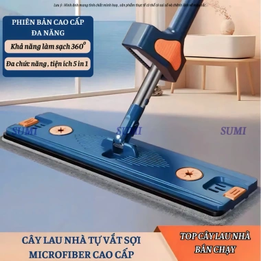 Cây Lau Nhà Tự Vắt SUMI 42cm - Chổi Lau Xoay 360 Độ Phiên Bản Mới 2.026 125k