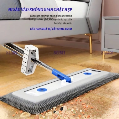 Cây Lau Nhà Tự Vắt SUMI 45cm - Chổi Bông San Hô Chenille Xoay 360°, Giá 168.000đ 5 Cây Lau Nhà Tự Vắt SUMI 45cm - Chổi Bông San Hô Chenille Xoay 360°, Giá 168.000đ 5