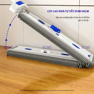 Cây Lau Nhà Tự Vắt SUMI 45cm - Chổi Bông San Hô Chenille Xoay 360°, Giá 168.000đ 6 Cây Lau Nhà Tự Vắt SUMI 45cm - Chổi Bông San Hô Chenille Xoay 360°, Giá 168.000đ 6