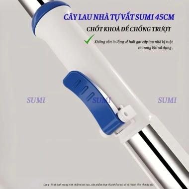 Cây Lau Nhà Tự Vắt SUMI 45cm - Chổi Xoay 360 độ, Bông Lau San Hô, Giá chỉ 168.000đ