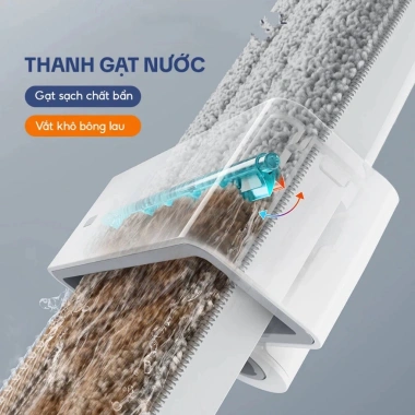 Cây lau nhà tự vắt thông minh đầu lau xoay 360, tích hợp bàn gạt nước - Vệ sinh hiệu quả, giá chỉ 225.720đ 5