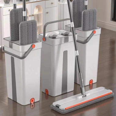Cây lau nhà tự vắt thông minh Uchan LN02 - Thùng tách nước bẩn đa năng, bền, tiện lợi, giá chỉ 275.000₫