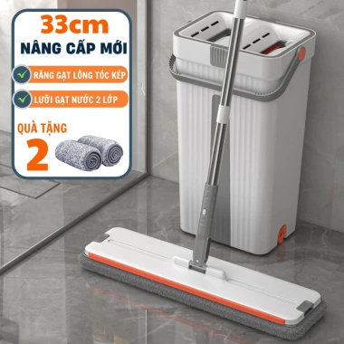 Cây lau nhà tự vắt thông minh Uchan LN02 - Thùng tách nước bẩn đa năng, bền, tiện lợi, giá chỉ 275.000₫