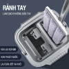 Cây lau nhà tự vắt xoay 360 độ, inox, 1 thùng 2 cây + 8 bông, giá chỉ 270.375 đ 8