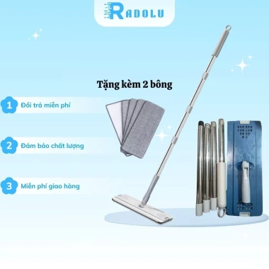 Cây Lau Nhà Xoay 360 Độ Thay Thế Tự Vắt - Tiết Kiệm Không Thùng, Giá 70.298₫
