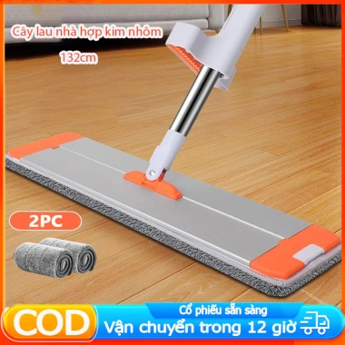 Cây lau tự vắt GREENSINDOOR - Chổi xoay 360 độ, bàn lau kim nhôm - 45.100 VND