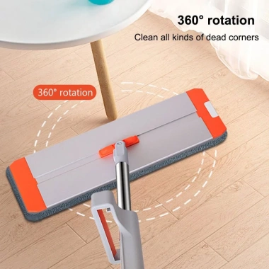 Cây lau tự vắt GREENSINDOOR - Chổi xoay 360 độ, bàn lau kim nhôm - 45.100 VND 3