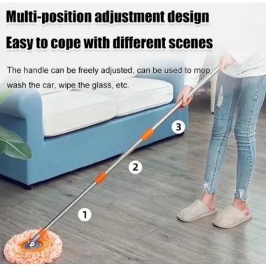 Cây lau tường 180cm hình tròn, xoay linh hoạt, vắt kiệt nước, lau nhanh khô - 68k 4