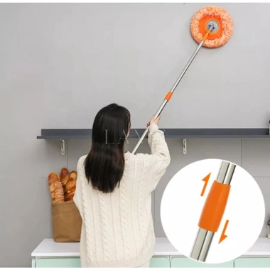 Cây lau tường 180cm hình tròn, xoay linh hoạt, vắt kiệt nước, lau nhanh khô - 68k 7
