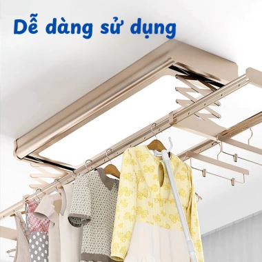 Cây Móc Phơi Quần Áo Kéo Giãn 1M2 - Gậy Đa Năng Trục Nhôm Inox 304 Chống Gỉ Giá 59k