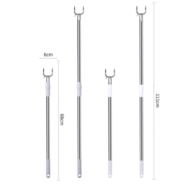 Cây Móc Phơi Quần Áo Kéo Giãn 1M2 - Gậy Đa Năng Trục Nhôm Inox 304 Chống Gỉ Giá 59k