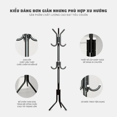 Cây Móc Treo Quần Áo Đa Năng 12 Móc Khung Thép Sơn Tĩnh Điện Chống Rỉ - Giá Ưu Đãi 99.000₫ 9 Cây Móc Treo Quần Áo Đa Năng 12 Móc Khung Thép Sơn Tĩnh Điện Chống Rỉ - Giá Ưu Đãi 99.000₫ 9
