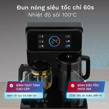 Cây nước nóng lạnh bàn trà Café nhập khẩu Fujihome: bình âm sang trọng, dispenser giá ưu đãi 1.830.000