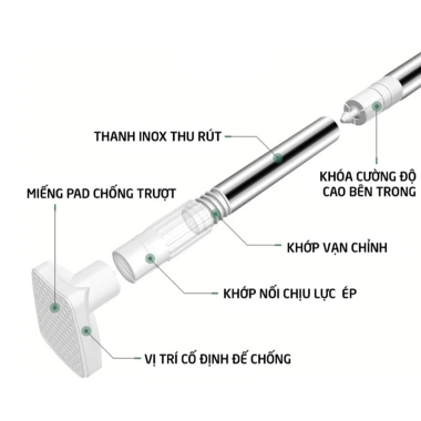 Cây phơi đồ gấp gọn đa năng - Không cần khoan vít, tháo lắp nhanh, giá chỉ 35.000₫ 4 Cây phơi đồ gấp gọn đa năng - Không cần khoan vít, tháo lắp nhanh, giá chỉ 35.000₫ 4