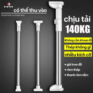 Cây phơi đồ gấp gọn KWNK - Thanh treo quần áo không khoan, tháo lắp dễ dàng