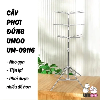 Cây Phơi Đồ Inox 3 Tầng Cho Bé Honper 40 Kẹp Xoay 360 Độ Chắc Chắn Giá 419.000