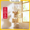 Cây Phơi Đồ Quần Áo Inox 3 Tầng Đa Năng cho Bé 40 Kẹp Xoay 360 do Gấp Gọn Giá ưu đãi 216.990 VND